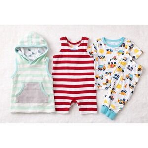 Baby Boys Cotton Bundle 12-18M Purl Lamb Sleeveless Hoodie Hanna Andersson...